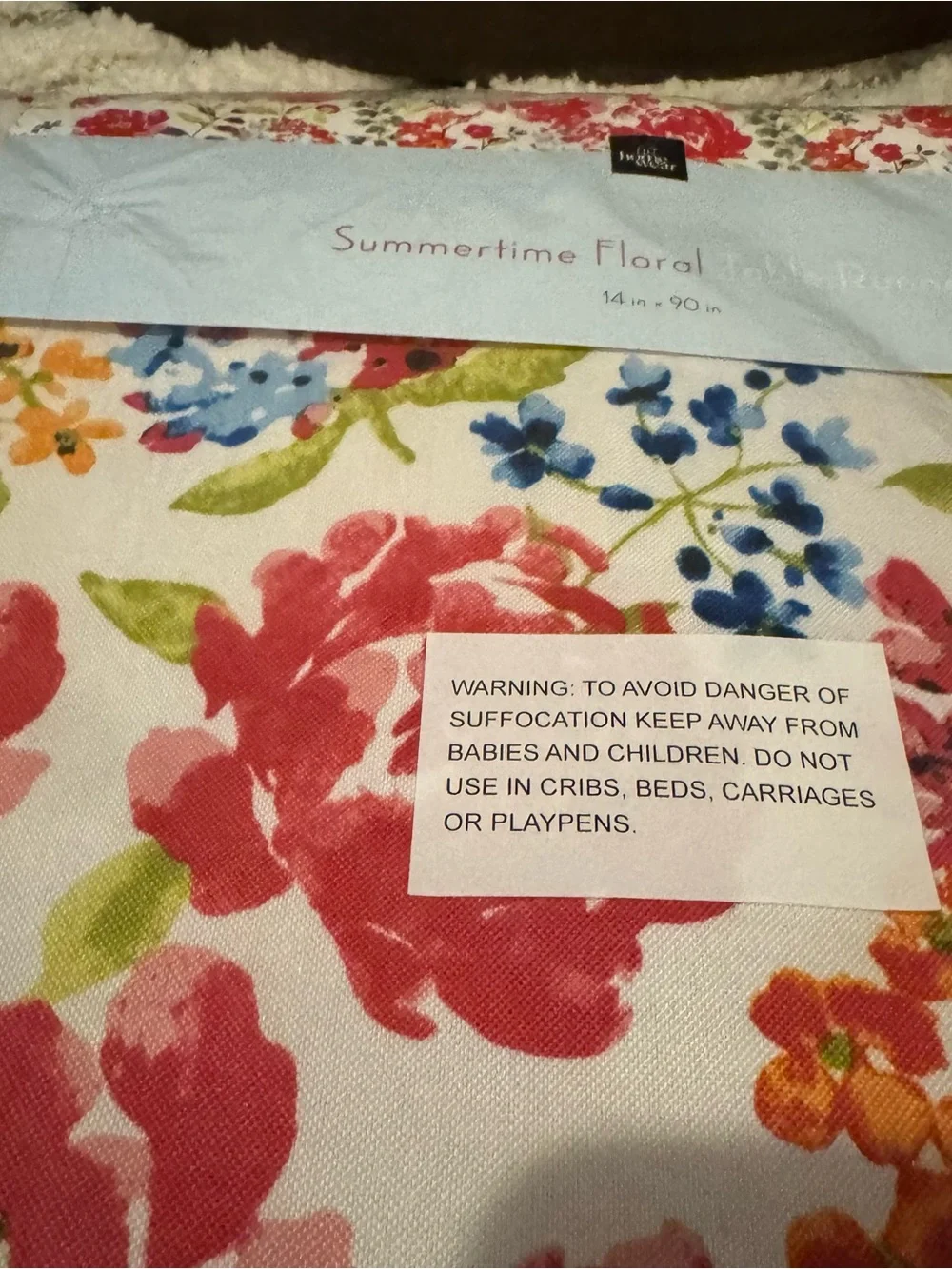 NWT Homewear Summertime Floral Table Runner 14